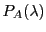 $\displaystyle P_A(\lambda)$