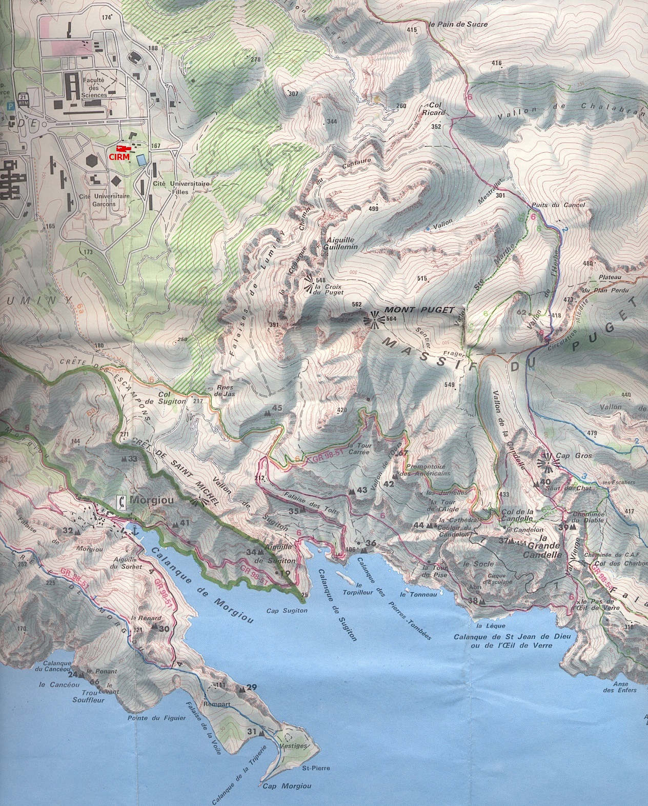 Calanques' map