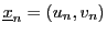 $ {\underline{x}}_n = (u_n,v_n)$