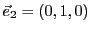 $ {\vec{e}}_2=(0,1,0)$