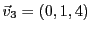 $ {\vec{v}}_3 = (0,1,4)$