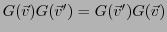 $ G({\vec{v}})G({\vec{v}}')=G({\vec{v}}')G({\vec{v}})$