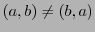 $ (a,b)\ne (b,a)$