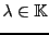 $ \lambda\in\mathbb{K}$