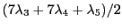 $\displaystyle (7\lambda_3 + 7\lambda_4 +\lambda_5)/2$