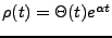 $ \rho(t) = \Theta(t) e^{\alpha t}$