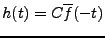 $ h(t)=C\overline{f}(-t)$