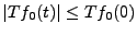 $ \vert Tf_0(t)\vert\le Tf_0(0)$
