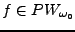 $ f\in PW_{\omega_0}$