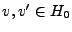 $ v,v'\in H_0$