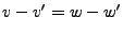 $ v-v'=w-w'$