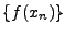 $ \{f(x_n)\}$