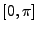 $ [0,\pi]$