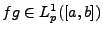 $ fg\in L^1_p([a,b])$