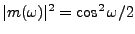 $ \vert m(\omega)\vert^2=\cos^2\omega/2$