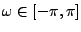 $ \omega\in [-\pi,\pi]$