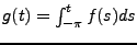$ g(t) = \int_{-\pi}^t f(s) ds$