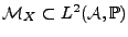 $ {\mathcal M}_X\subset L^2({\mathcal A},{\mathbb{P}})$