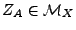 $ Z_A\in{\mathcal M}_X$