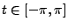 $ t\in [-\pi,\pi]$