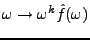 $ \omega\to \omega^k\hat f(\omega)$