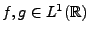 $ f,g\in L^1({\mathbb{R}})$