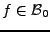 $ f\in{\mathcal B}_0$