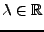 $ \lambda\in{\mathbb{R}}$