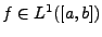 $ f\in L^1([a,b])$