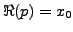 $ \Re(p)=x_0$