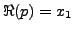 $ \Re(p)=x_1$