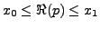 $ x_0\le\Re(p)\le x_1$