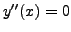 $ y''(x)=0$