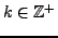 $ k\in\mathbb{Z}^+$