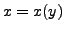 $ x=x(y)$
