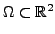 $ \Omega\subset{\mathbb{R}}^2$