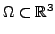 $ \Omega\subset{\mathbb{R}}^3$