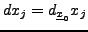 $ dx_j=d_{{\underline{x}}_0} x_j$