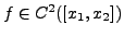 $ f\in C^2([x_1,x_2])$