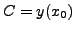 $ C=y(x_0)$