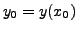 $ y_0=y(x_0)$