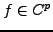 $ f\in C^p$