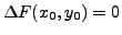 $ \Delta F(x_0,y_0)=0$