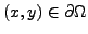 $ (x,y)\in\partial\Omega$