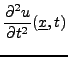 $\displaystyle \frac{\partial^2 u}{\partial t^2} ({\underline{x}},t)$