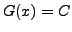 $ G(x)=C$