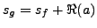 $ s_g=s_f +\Re(a)$