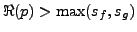 $ \Re(p)>\max (s_f,s_g)$
