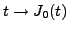 $ t\to J_0(t)$